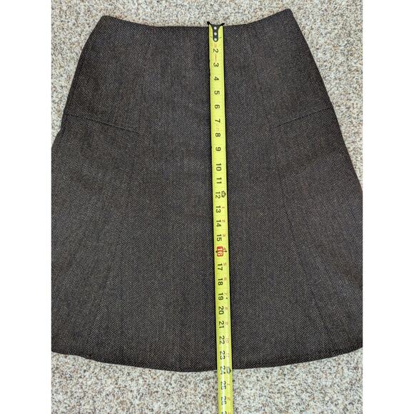 Sundance Womens Brown Wool Blend Herringbone Skirt Size 4 Dark Academia Preppy - Picture 7 of 7